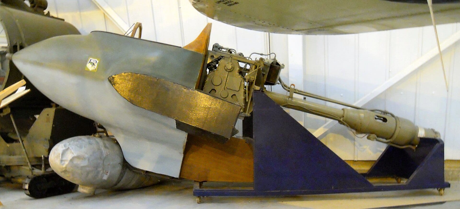 Walter HWK 109-509 rocket motor with a dummy Me 163 cockpit at the Shuttleworth Collection