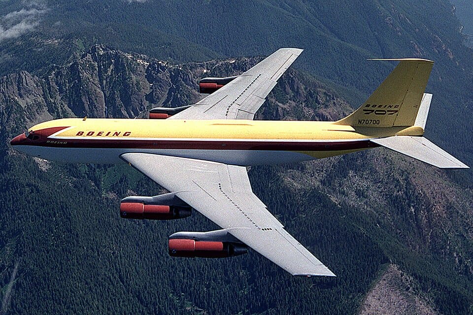 Boeing 367-80 Dash 80 prototype in flight