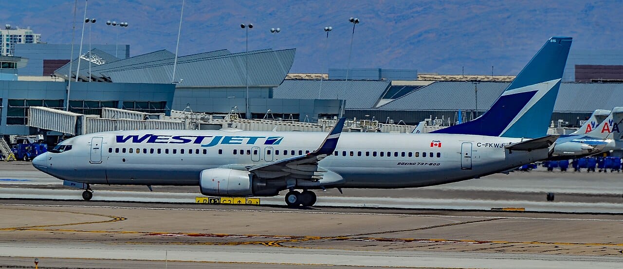 WestJet Boeing 737-800 in WestJet livery