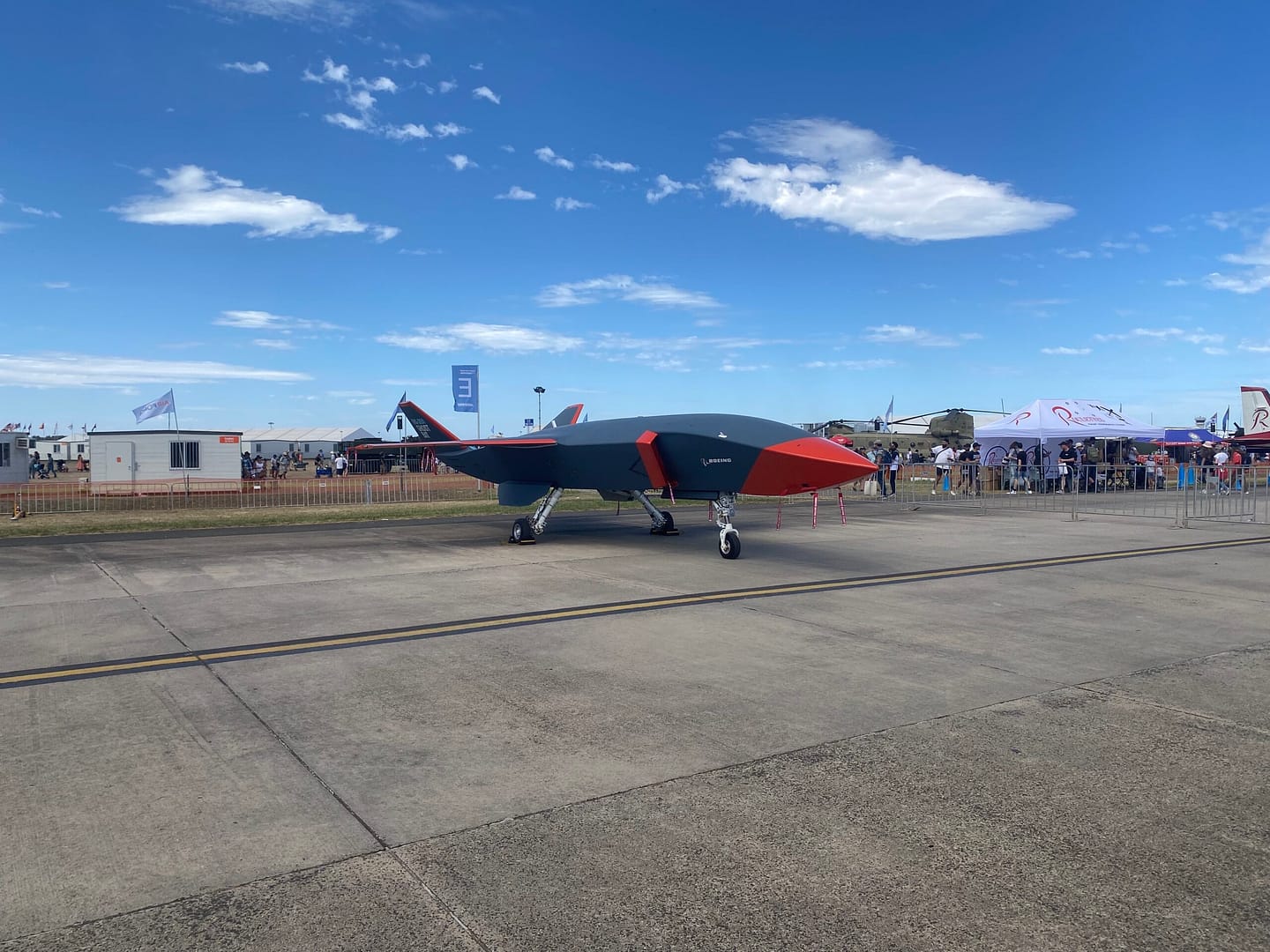 Boeing MQ-28 Ghost Bat autonomous combat drone at Avalon Airshow 2023