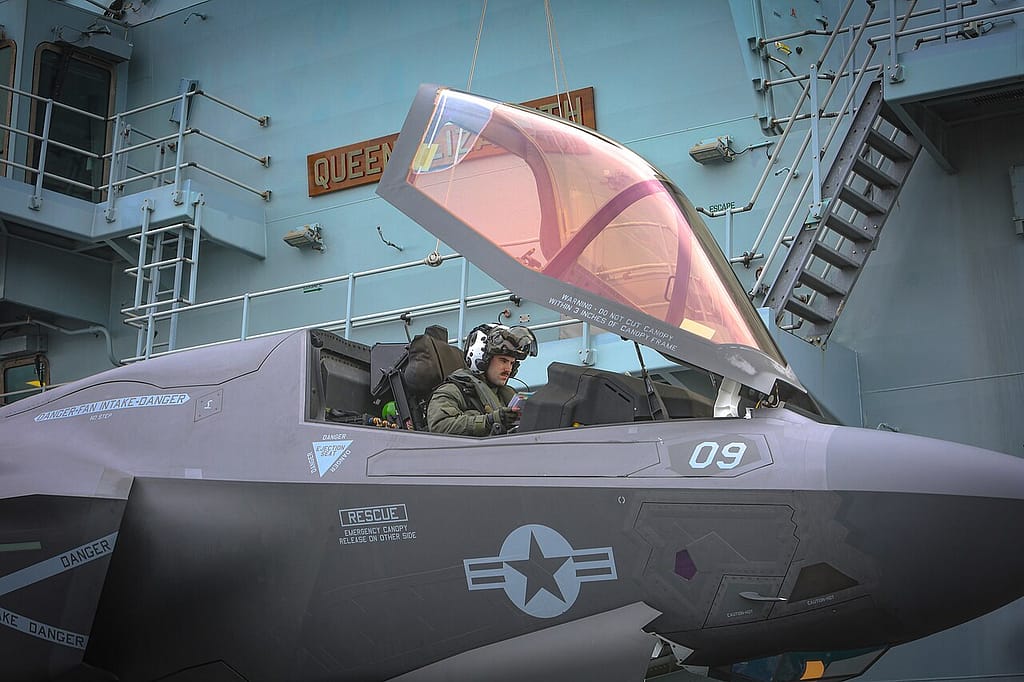 Flight deck operations aboard HMS Queen Elizabeth