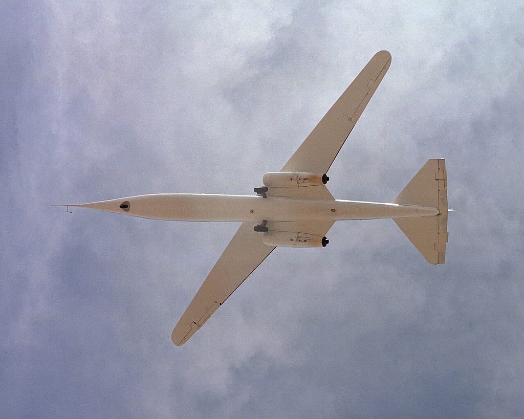 The AD-1 with its wing swept to 60 degrees