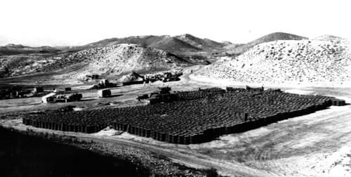 Barrels of contaminated Palomares soil
