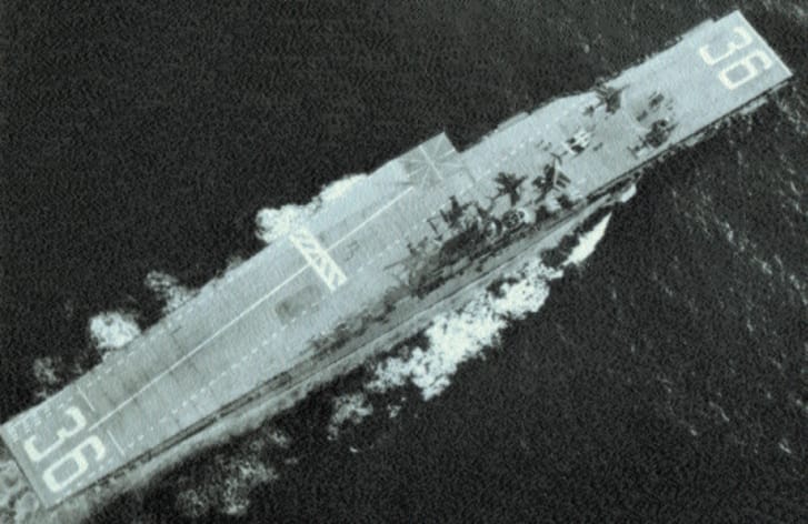 USS Antietam, the first true angled-deck aircraft carrier