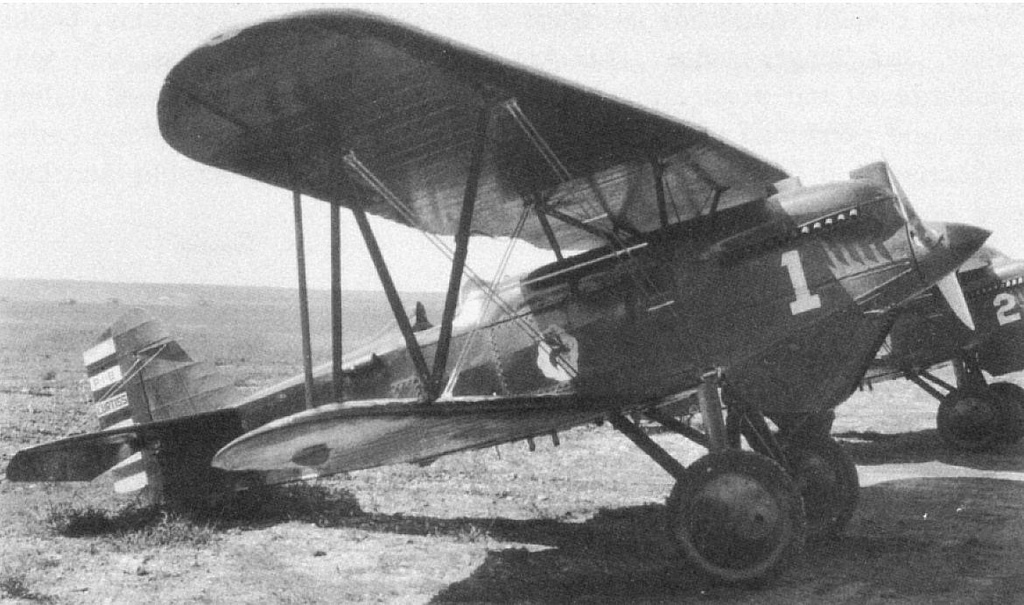 Curtiss P-1B Hawk of the 17th Aero Squadron, a predecessor in the Curtiss Hawk line. Photo: US Air Force, public domain.