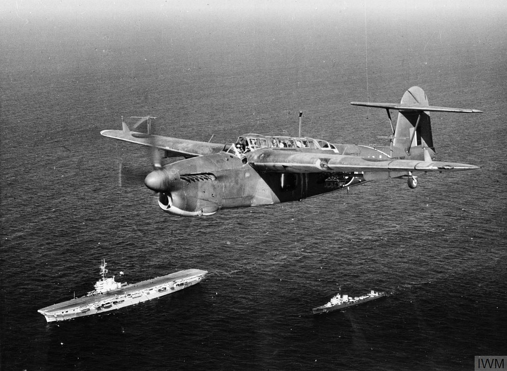 A Fairey Barracuda Mk II of 814 Naval Air Squadron in flight