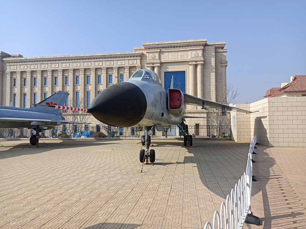 An early Flying Leopard preserved at a Chinese naval aviation museum.