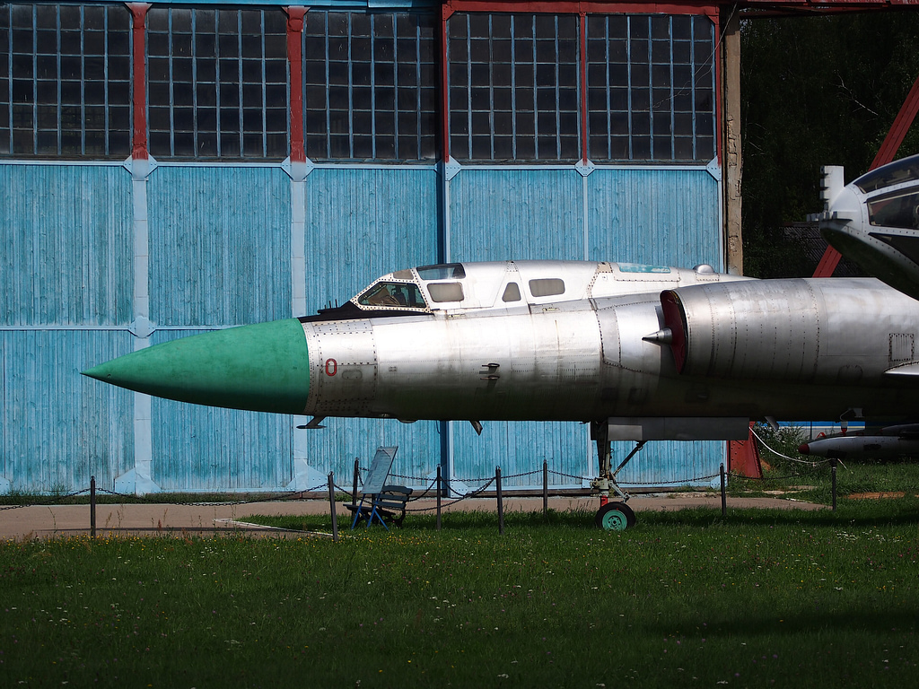 The Fiddler on outdoor display: long fuselage, high-set swept wing, single tail.