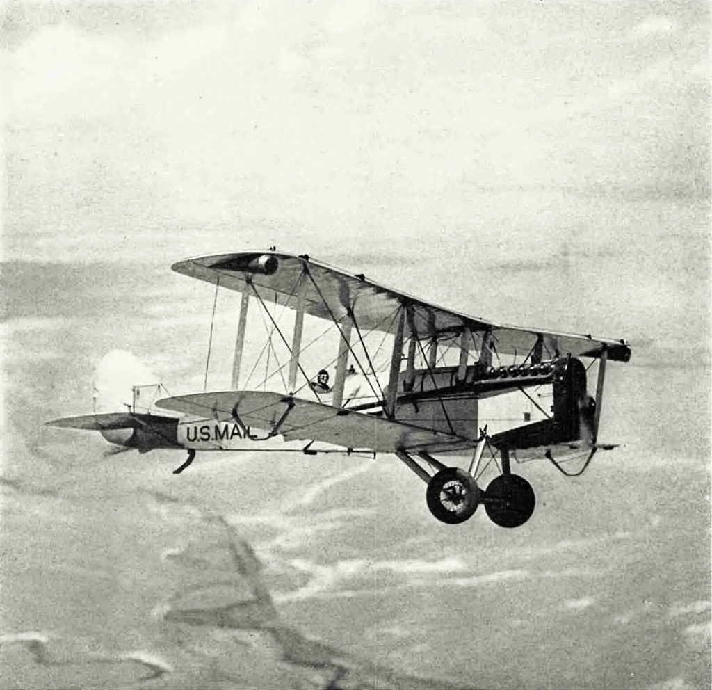 US Air Mail Service DH-4 in flight, 1926
