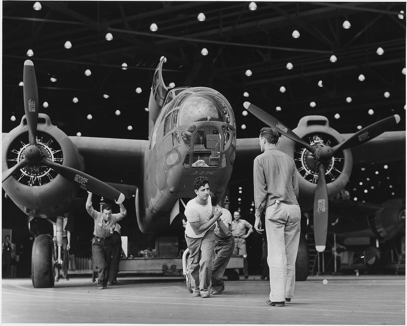A Douglas A-20 leaving the assembly line at Long Beach, California