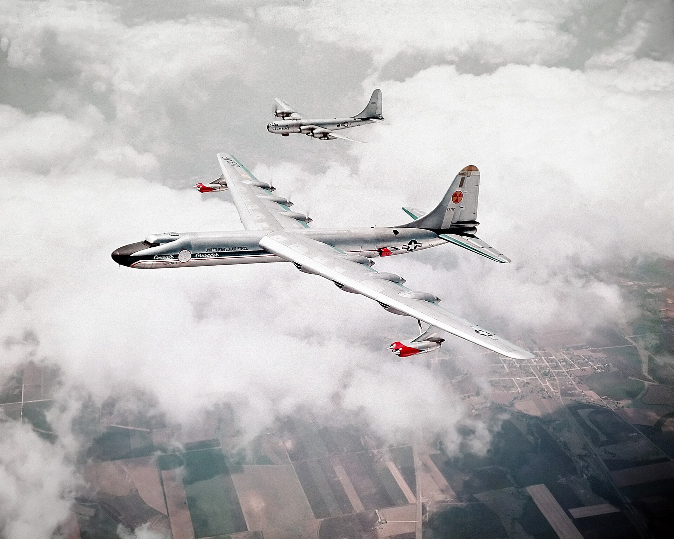 Convair B-36 Peacemaker strategic bomber in flight