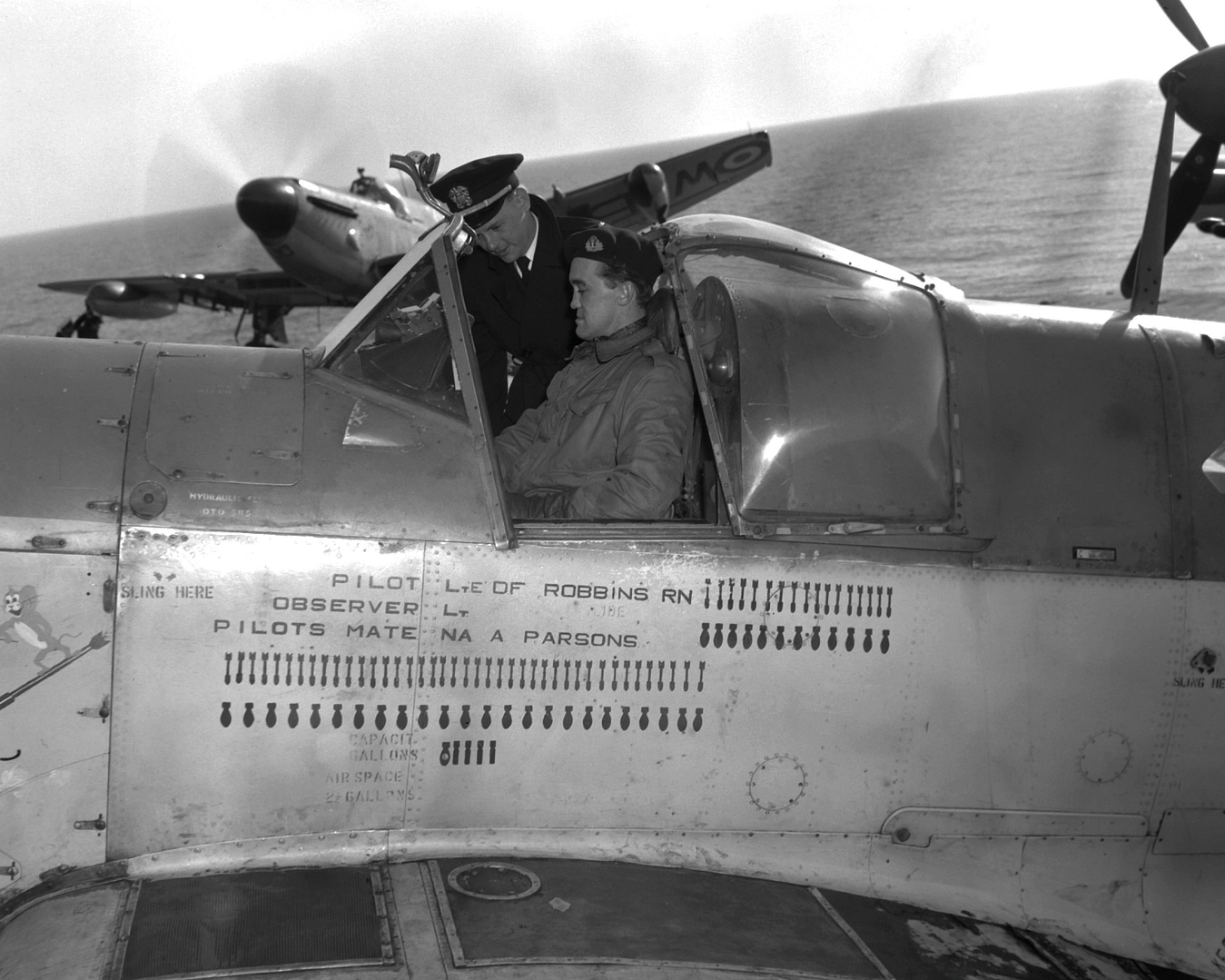 Fairey Firefly aboard the carrier HMS Glory during the Korean War, 1953