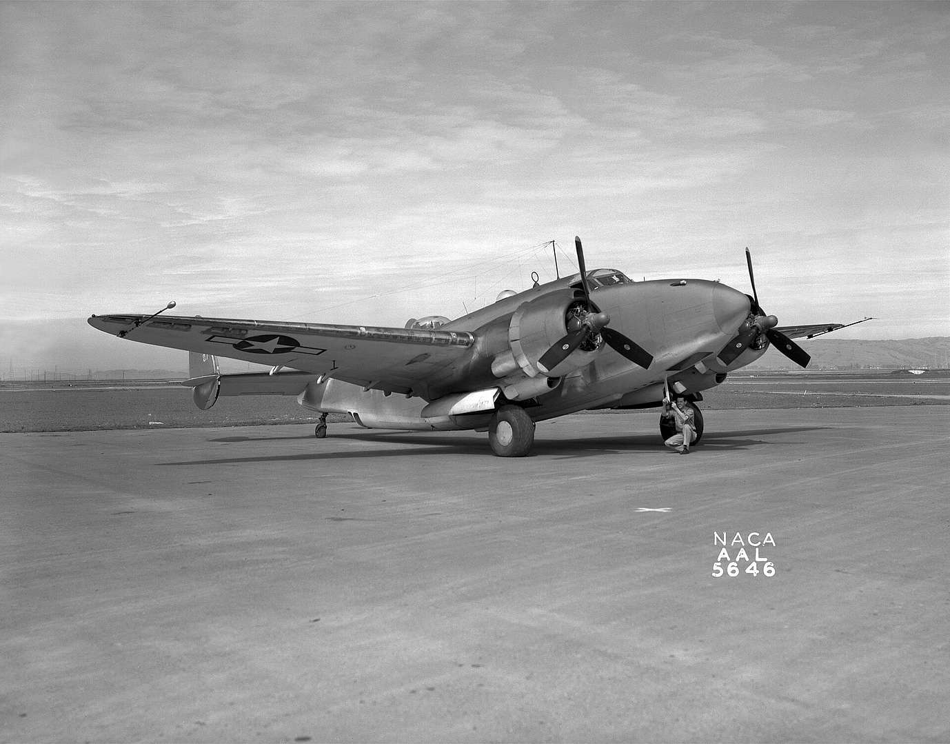 Lockheed PV-1 Ventura under test at NACA, 1944. Photo: NACA, public domain.