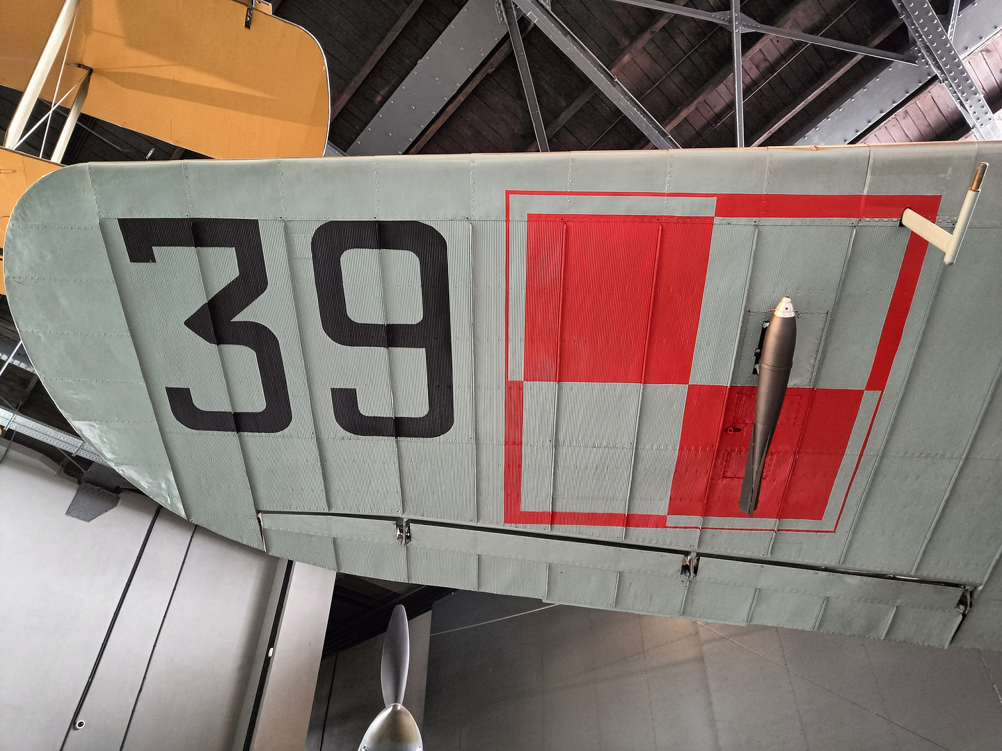The preserved P.11c showing Puławski’s high gull wing and open cockpit. Photo: Zala, CC BY-SA 4.0 via Wikimedia Commons.