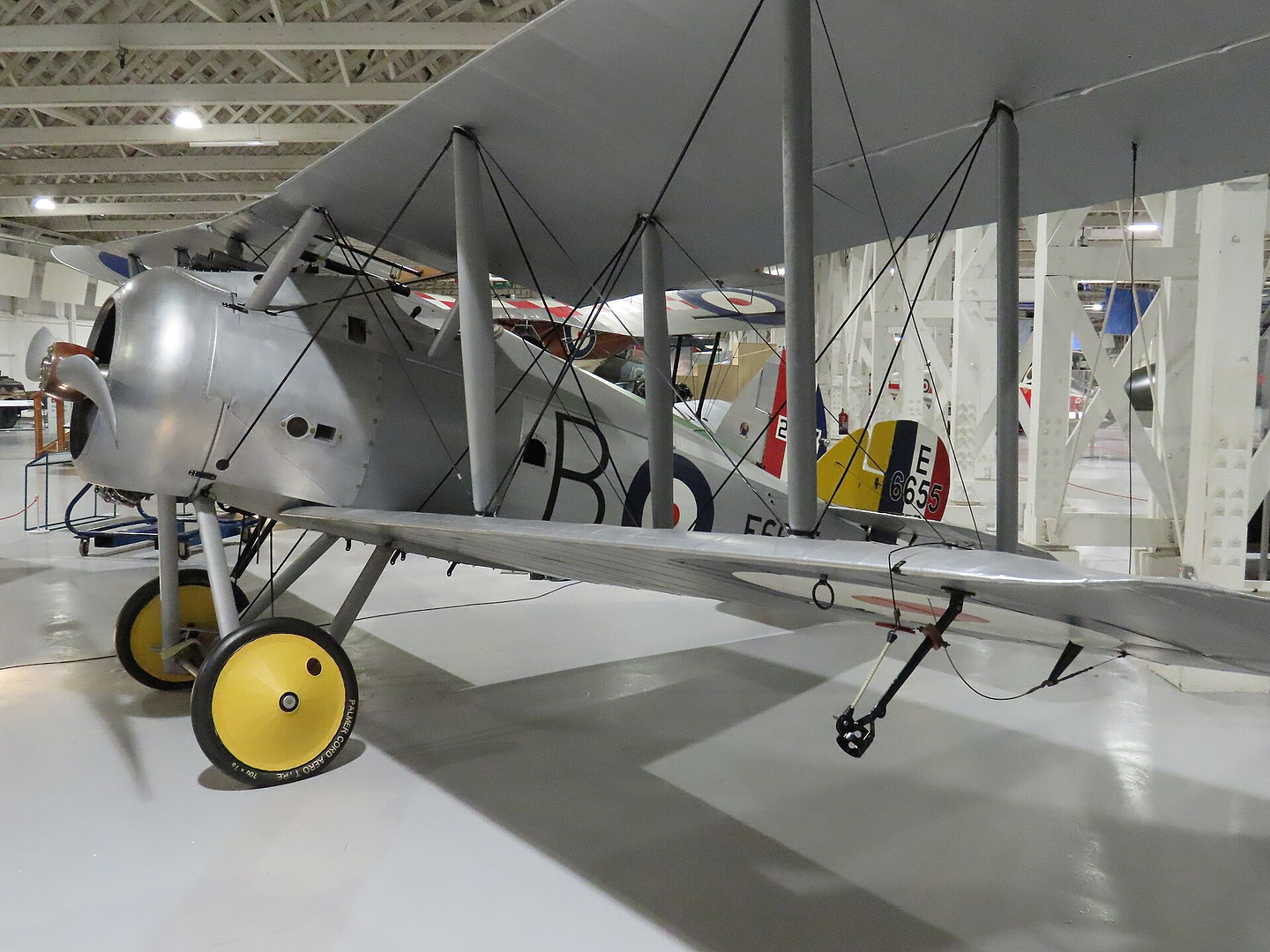 Preserved Sopwith Snipe at the Royal Air Force Museum showing its two-bay biplane structure