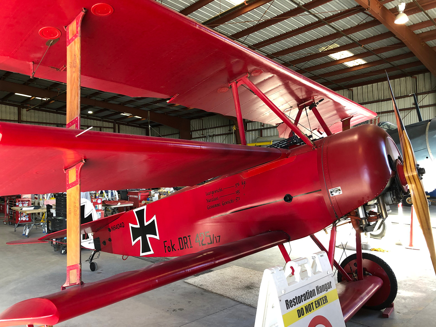 Fokker Dr.I replica in Richthofen 425/17 markings