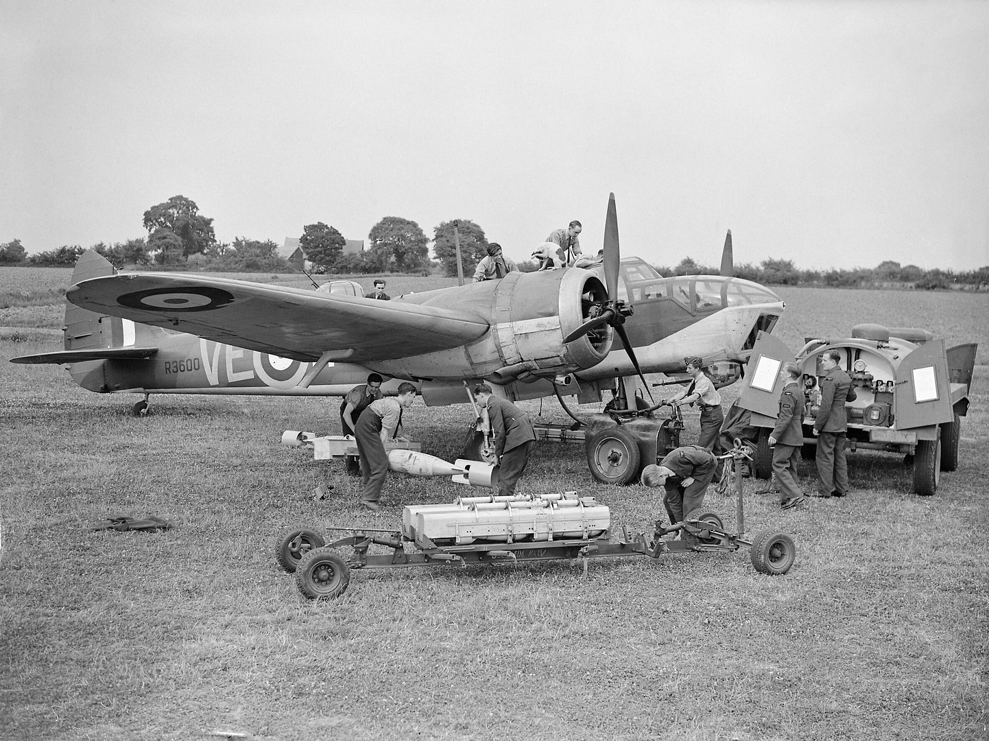 Bristol Blenheim of RAF Bomber Command at Wattisham