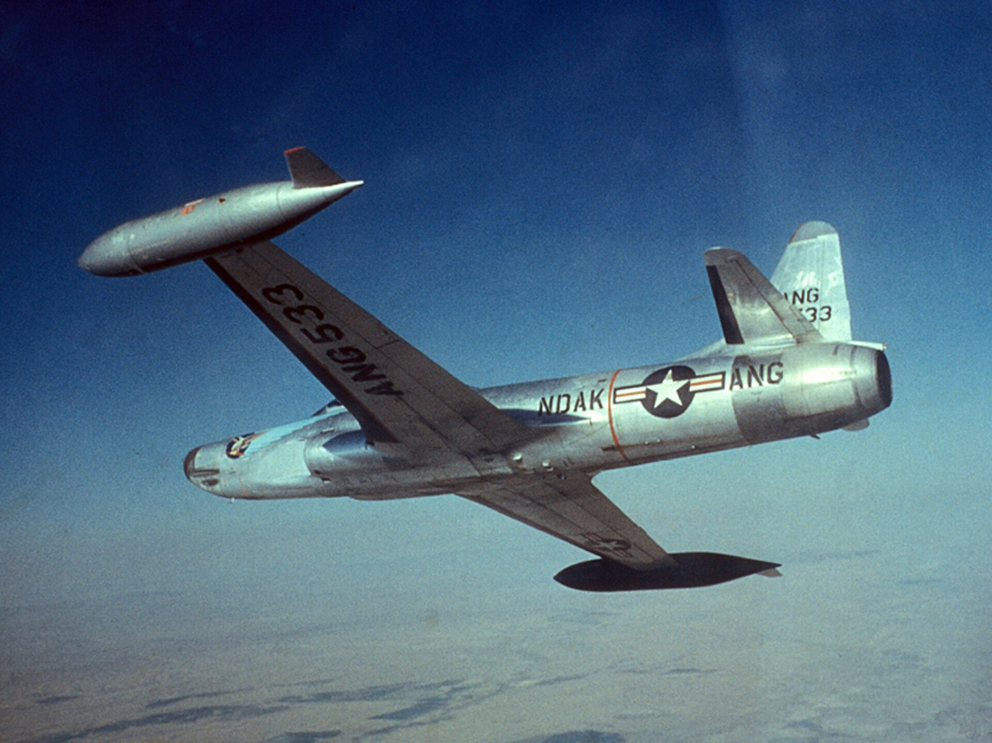 Lockheed F-94 Starfire jet night fighter in flight