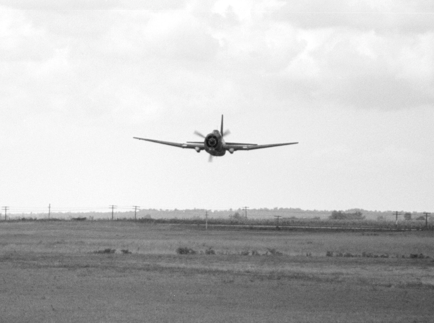 Vultee A-31 Vengeance dive bomber in flight, 1942