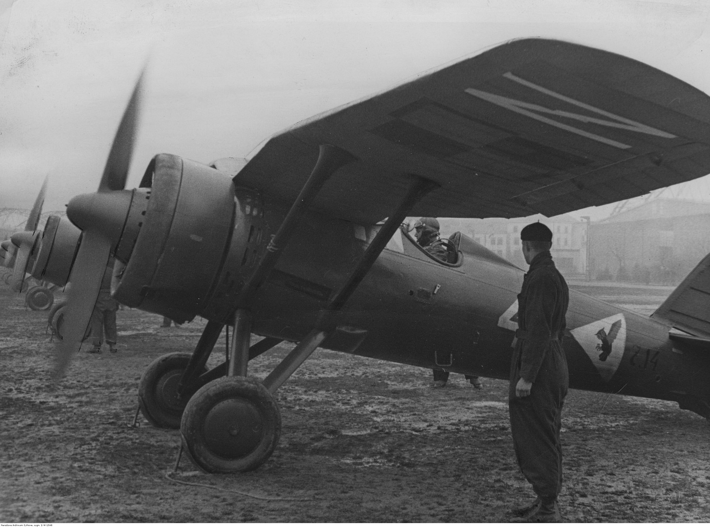 PZL P.11 fighters of the Polish Air Force, 1939. Public domain via Wikimedia Commons.