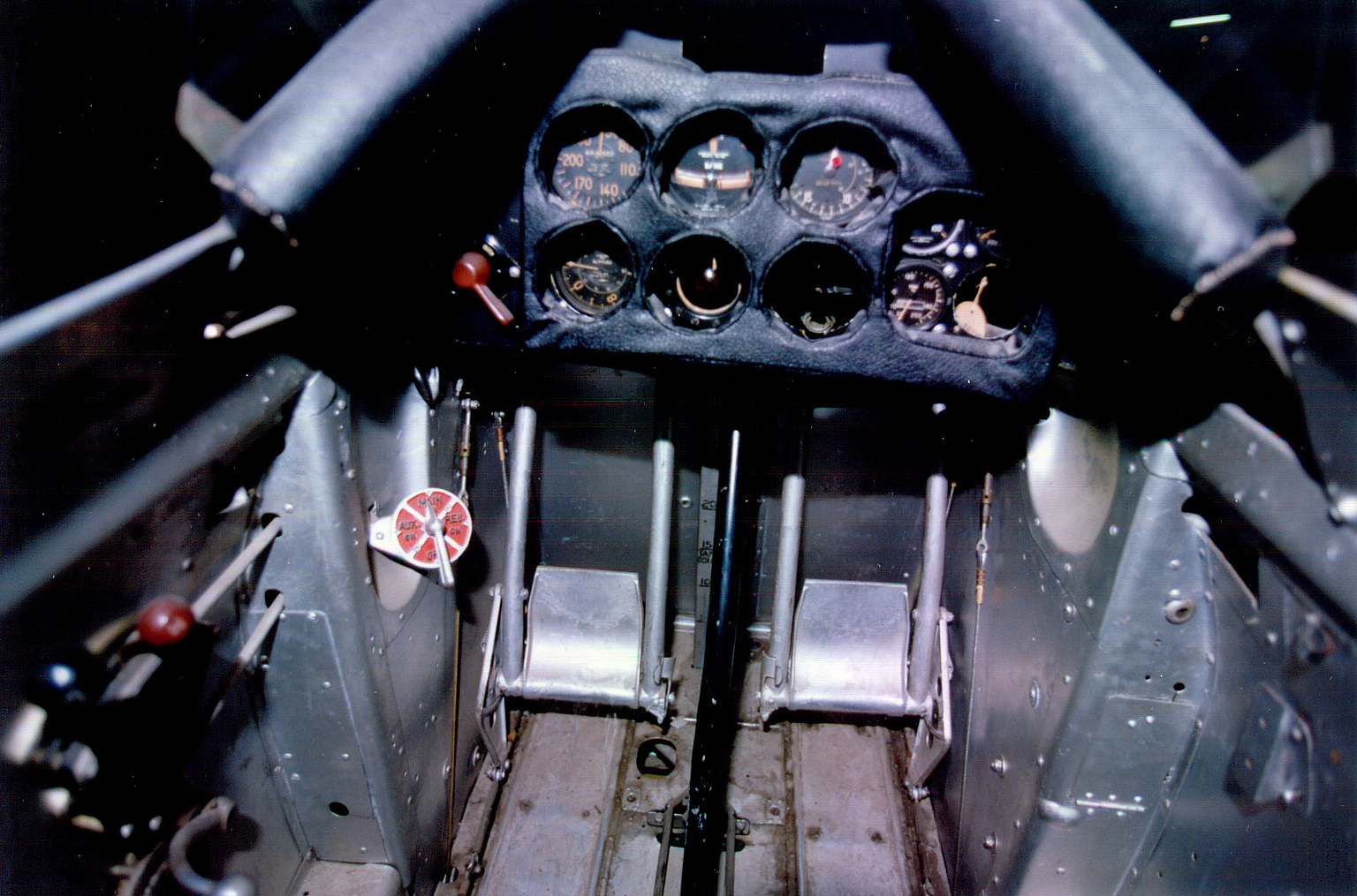 Open cockpit of a Curtiss P-6E Hawk. Photo: US Air Force, public domain.