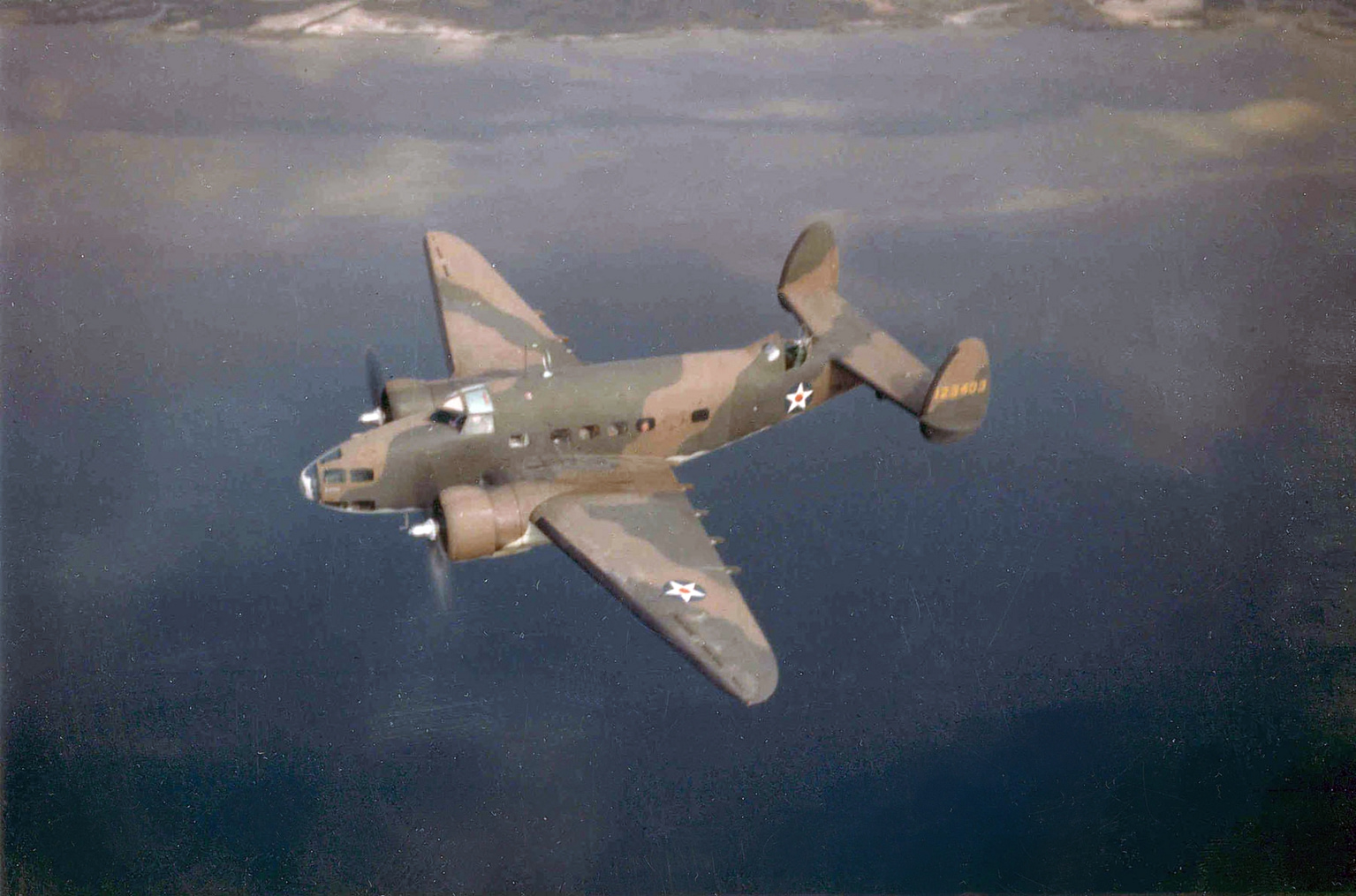 USAAF Lockheed A-29 Hudson in flight, c.1941