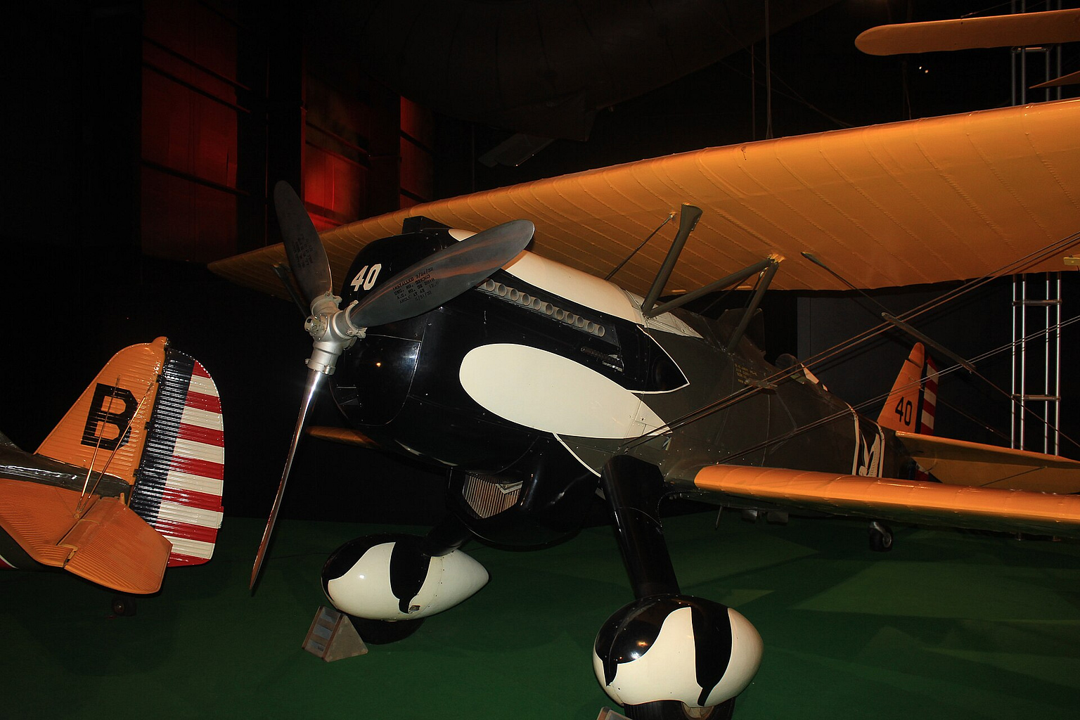 Curtiss P-6E Hawk in Snowy Owl markings, showing its sleek pointed nose. Photo: Yinan Chen, public domain.