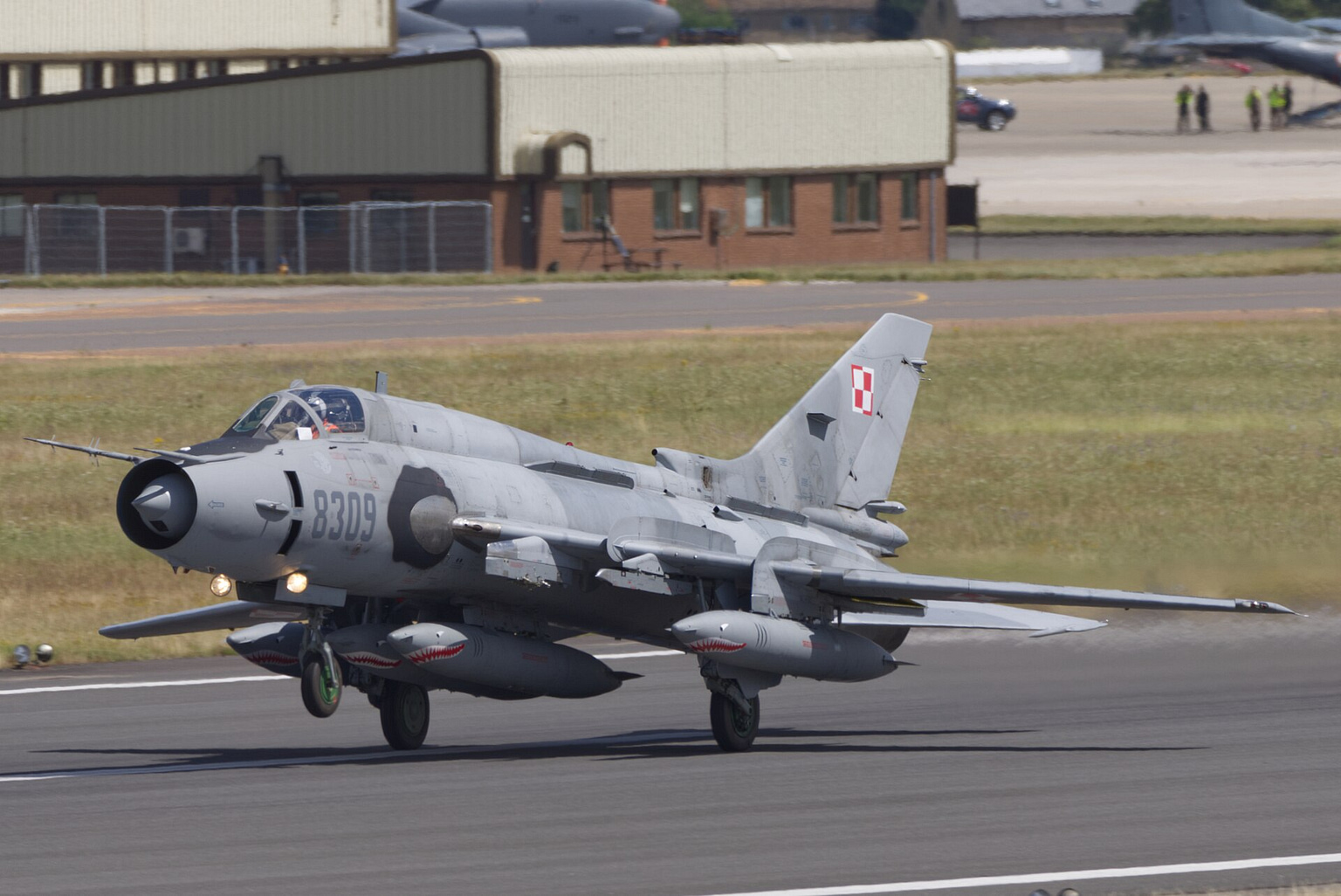Sukhoi Su-22M4 Fitter swing-wing strike jet of the Polish Air Force