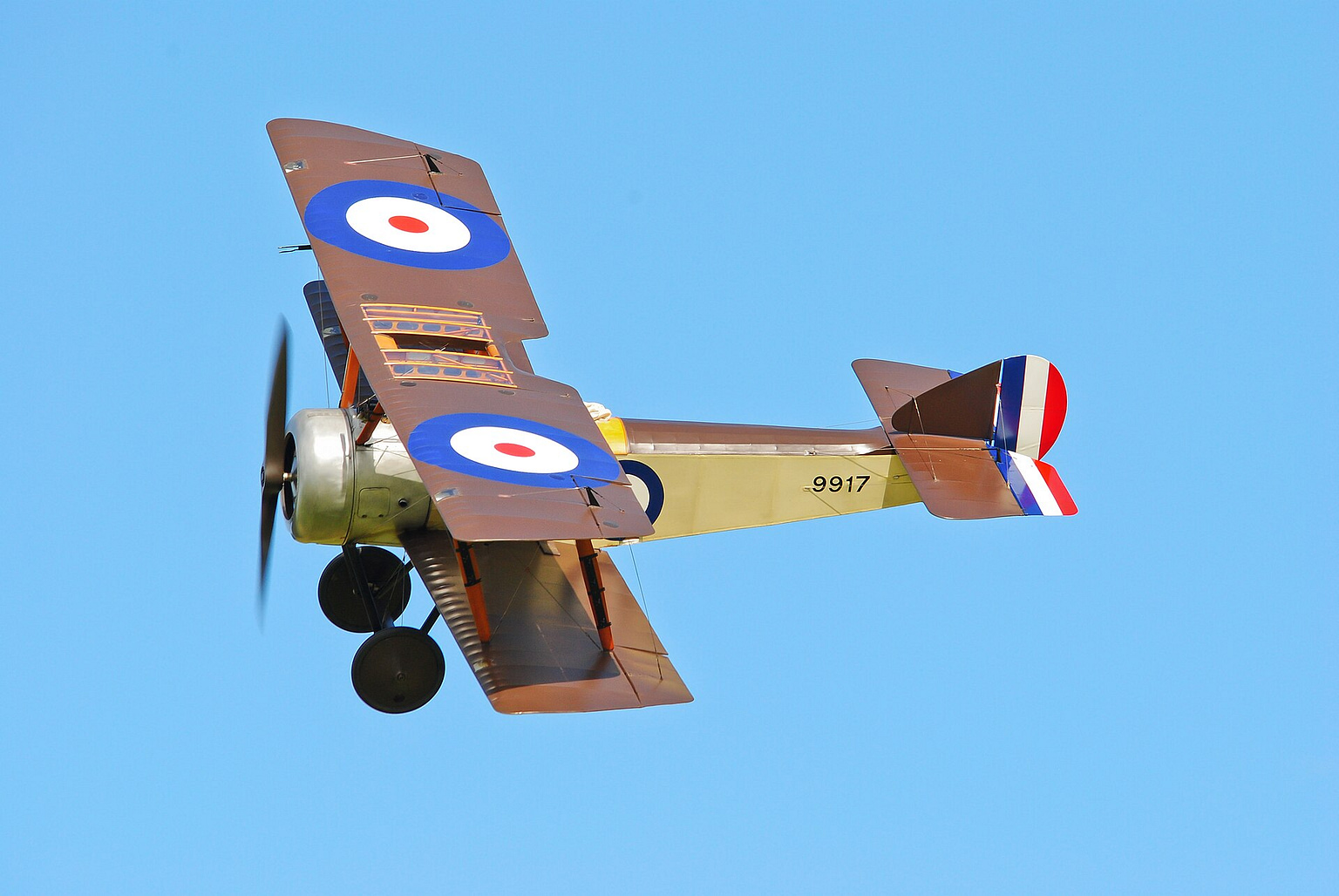 Airworthy Sopwith Pup flying at Shuttleworth