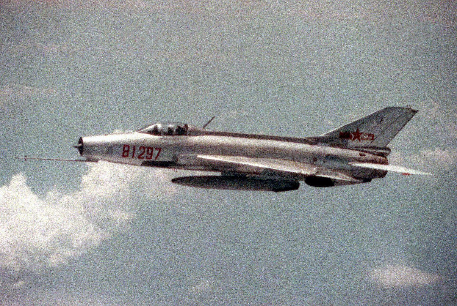 Chengdu J-7 fighter in flight