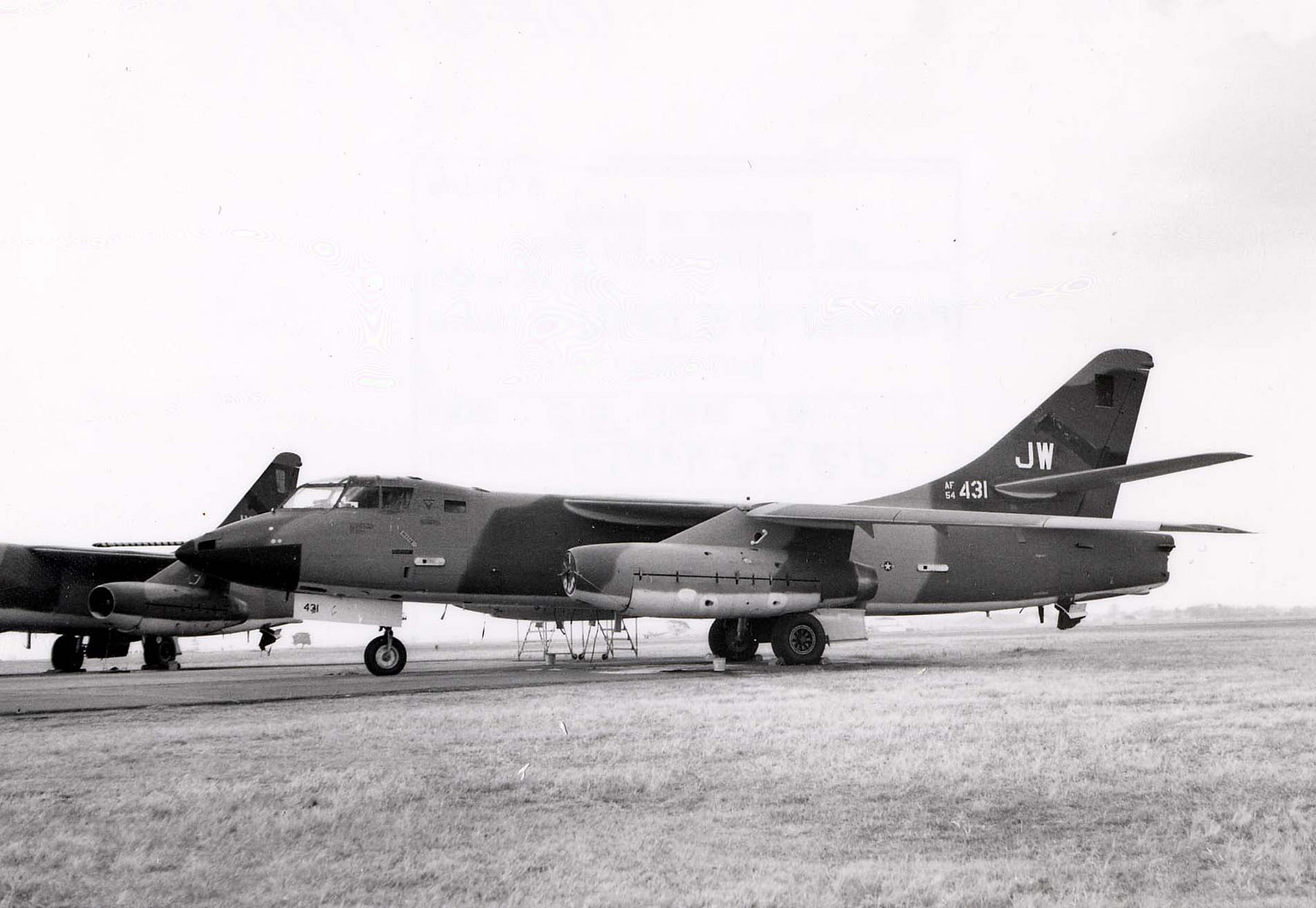 Douglas EB-66E Destroyer electronic-warfare aircraft, side view. Photo: US Air Force, public domain.