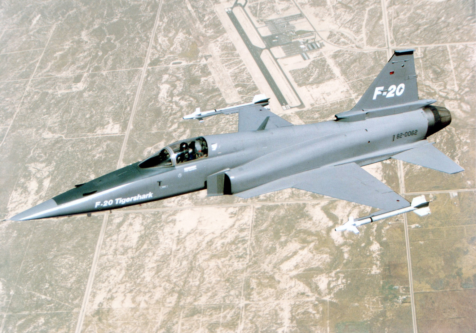 Northrop F-20 Tigershark prototype fighter in flight