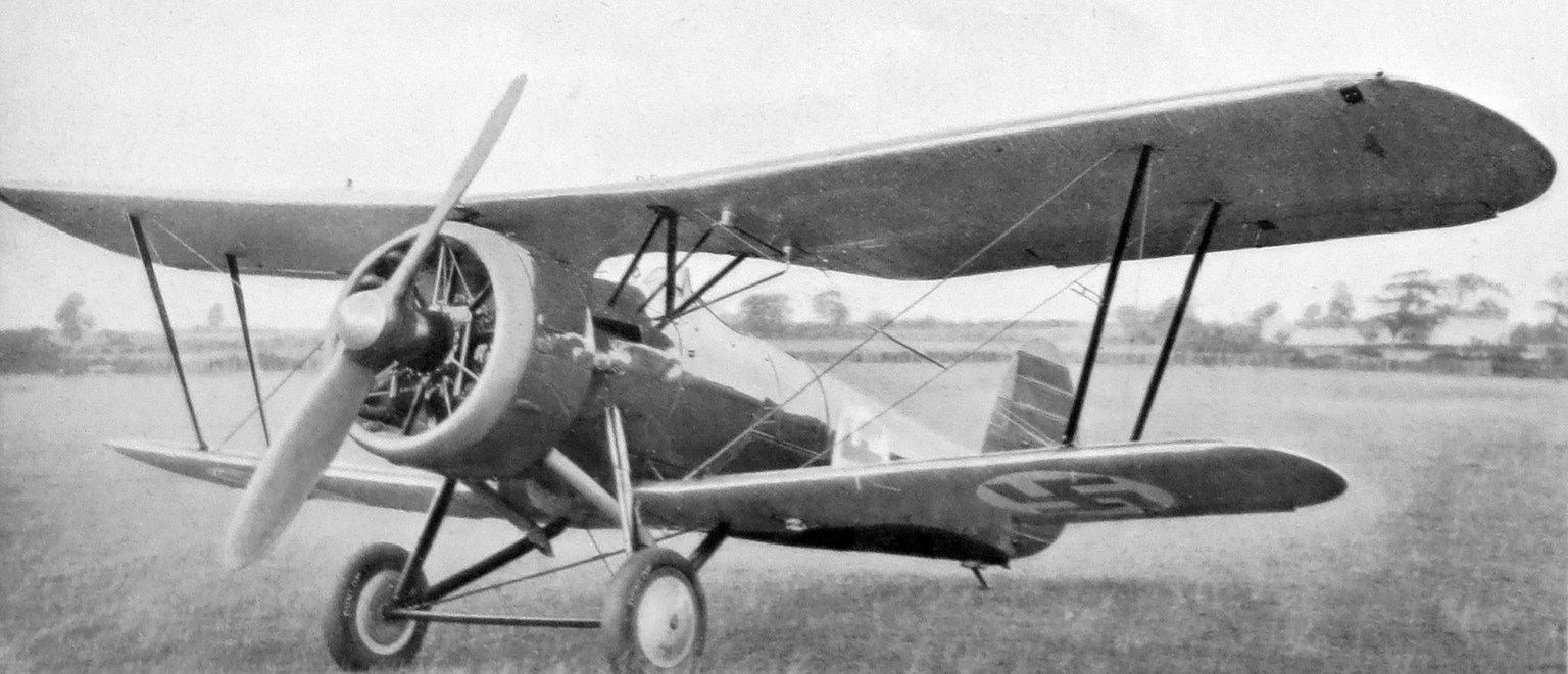 Bristol Bulldog with its Bristol radial cowling open. Photo: unknown / Wikimedia Commons (public domain).