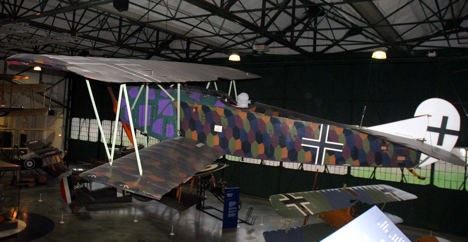 Preserved Fokker D.VII on display at the Royal Air Force Museum, Hendon, London