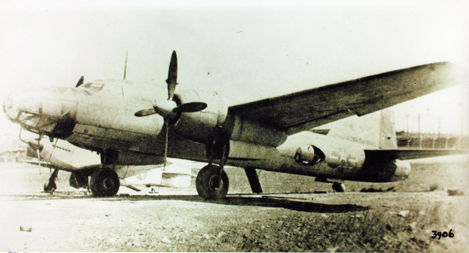 Mitsubishi Ki-67 Hiryu bomber captured by the United States at the end of World War II