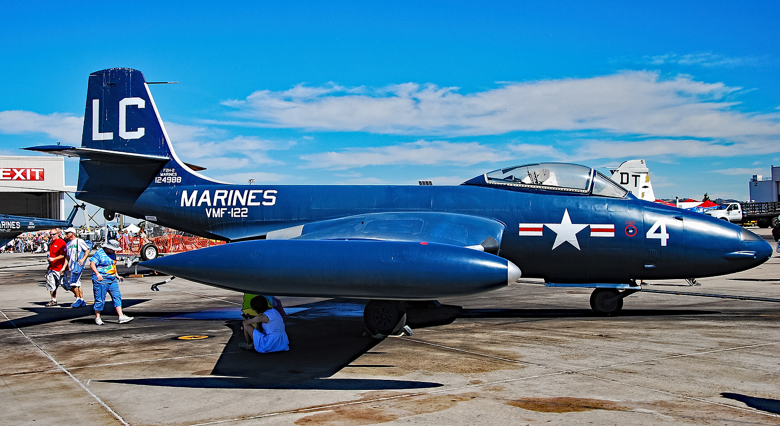 Preserved McDonnell F2H-2 Banshee on museum display