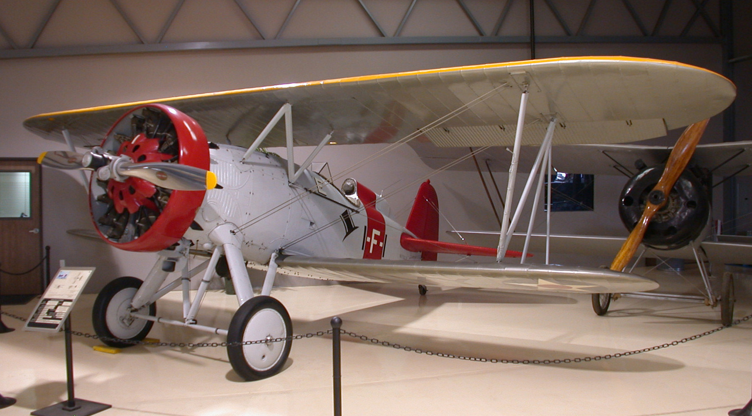 Preserved Boeing P-12 at the Planes of Fame Museum, Chino. Photo: Greg Goebel / Wikimedia Commons (CC BY-SA 2.0).