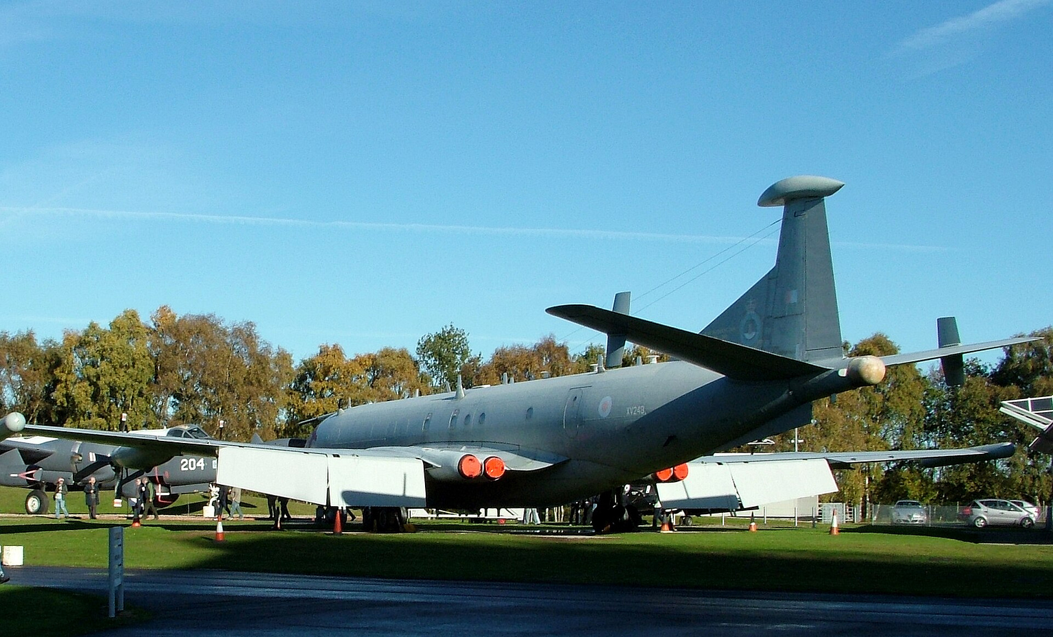Preserved Nimrod R1 XV249 at the RAF Museum Cosford. Photo: Peter Evans / Wikimedia Commons (CC BY-SA 2.0).