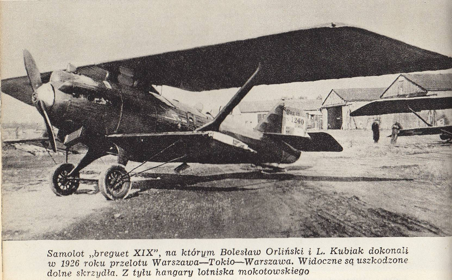 Breguet 19 of Boleslaw Orlinski long-distance flight