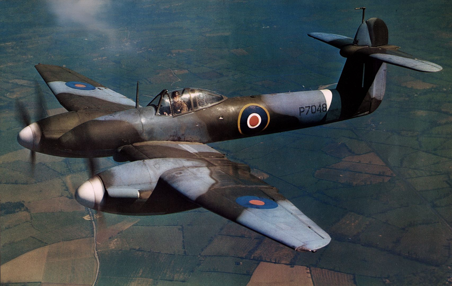 Side view of the Westland Whirlwind fighter
