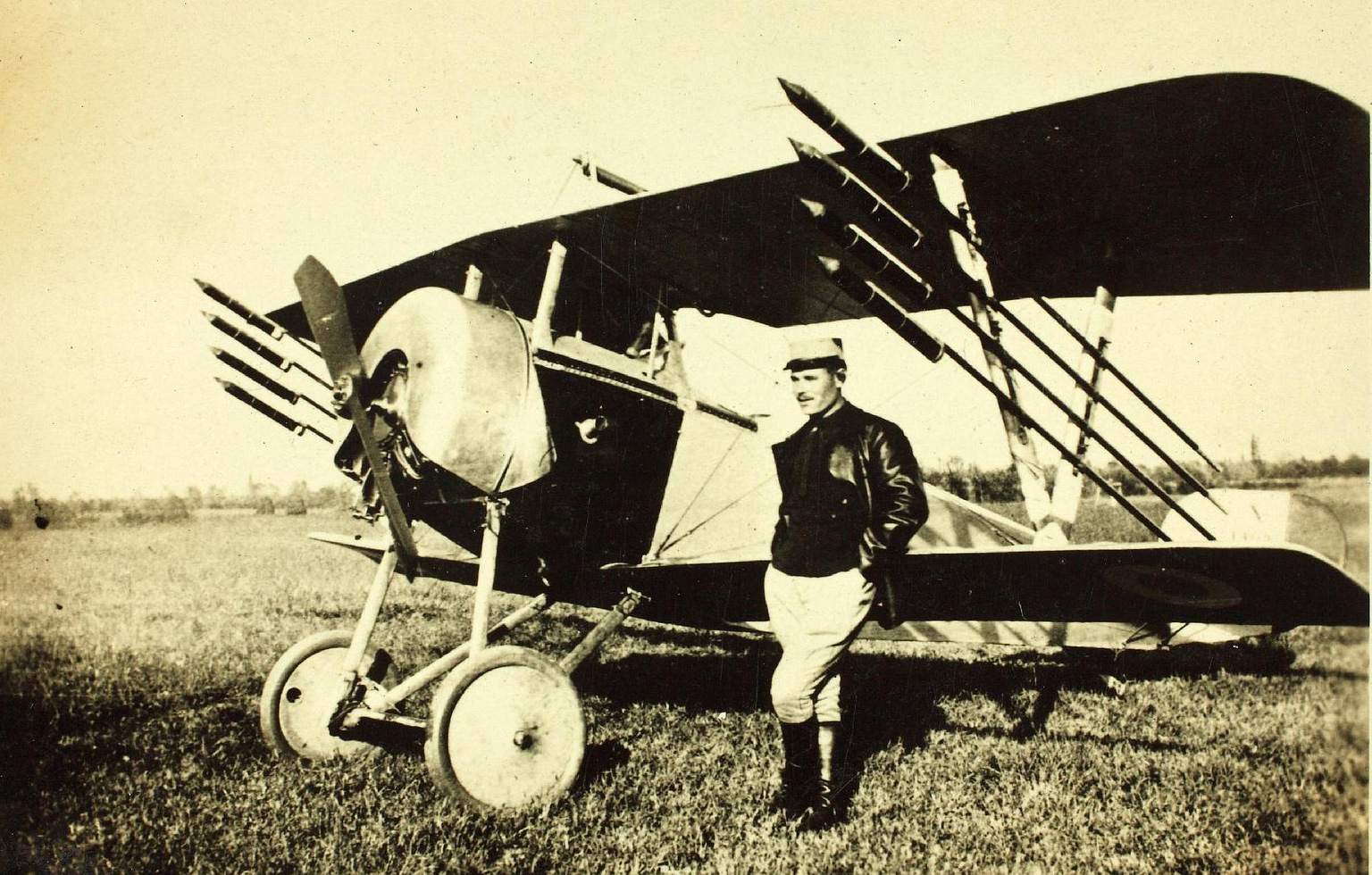 Nieuport 11 with Le Prieur rockets and over-wing Lewis gun