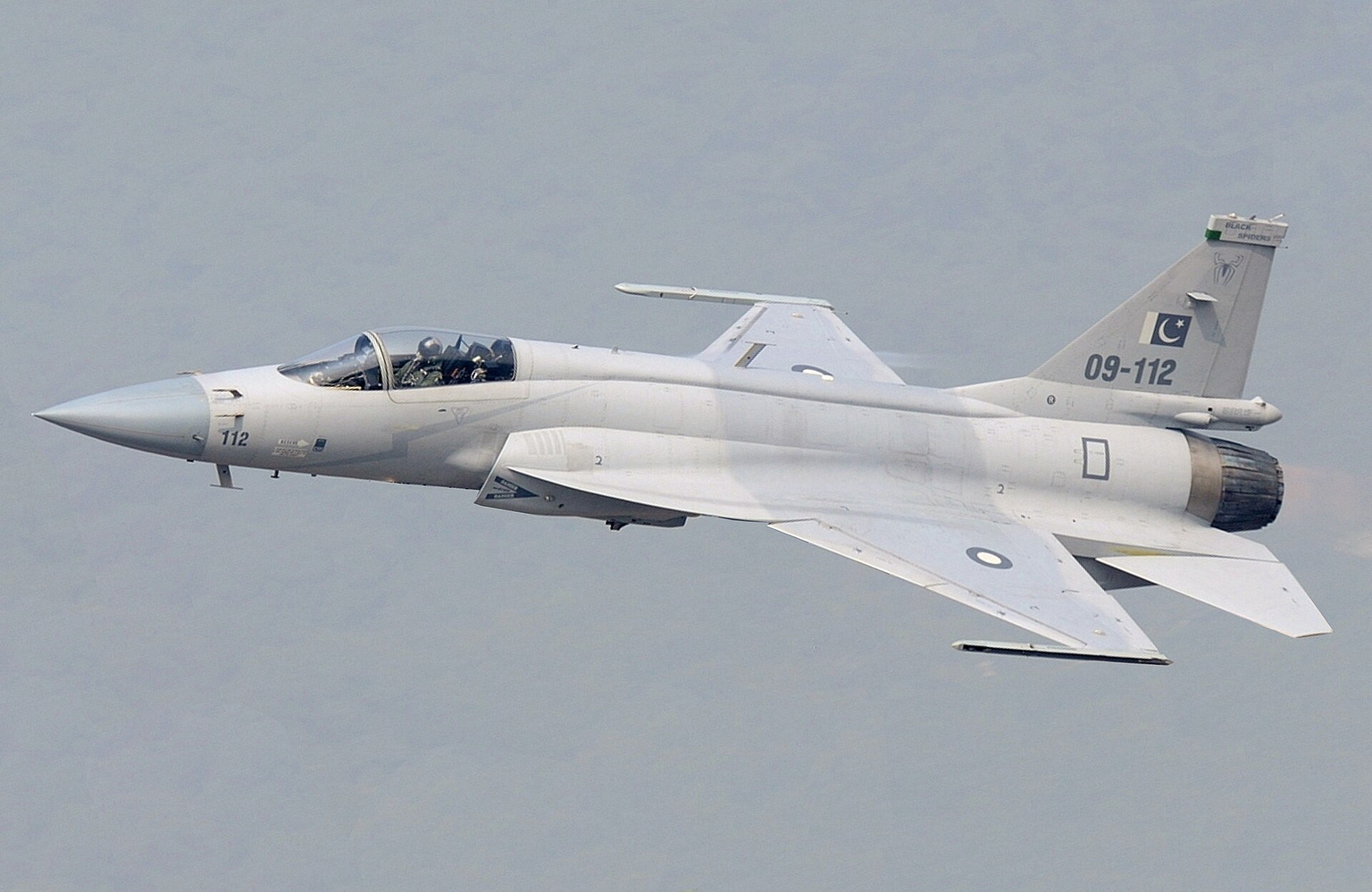 PAC JF-17 Thunder multirole fighter of the Pakistan Air Force in flight