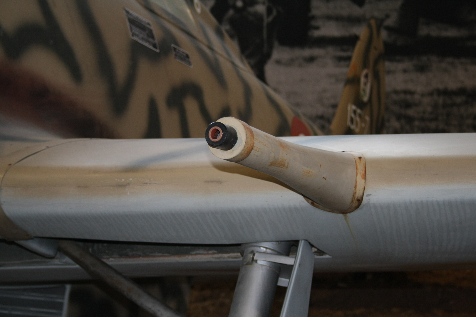 20 mm MG 151 cannon in the wing of a Macchi C.205 Veltro
