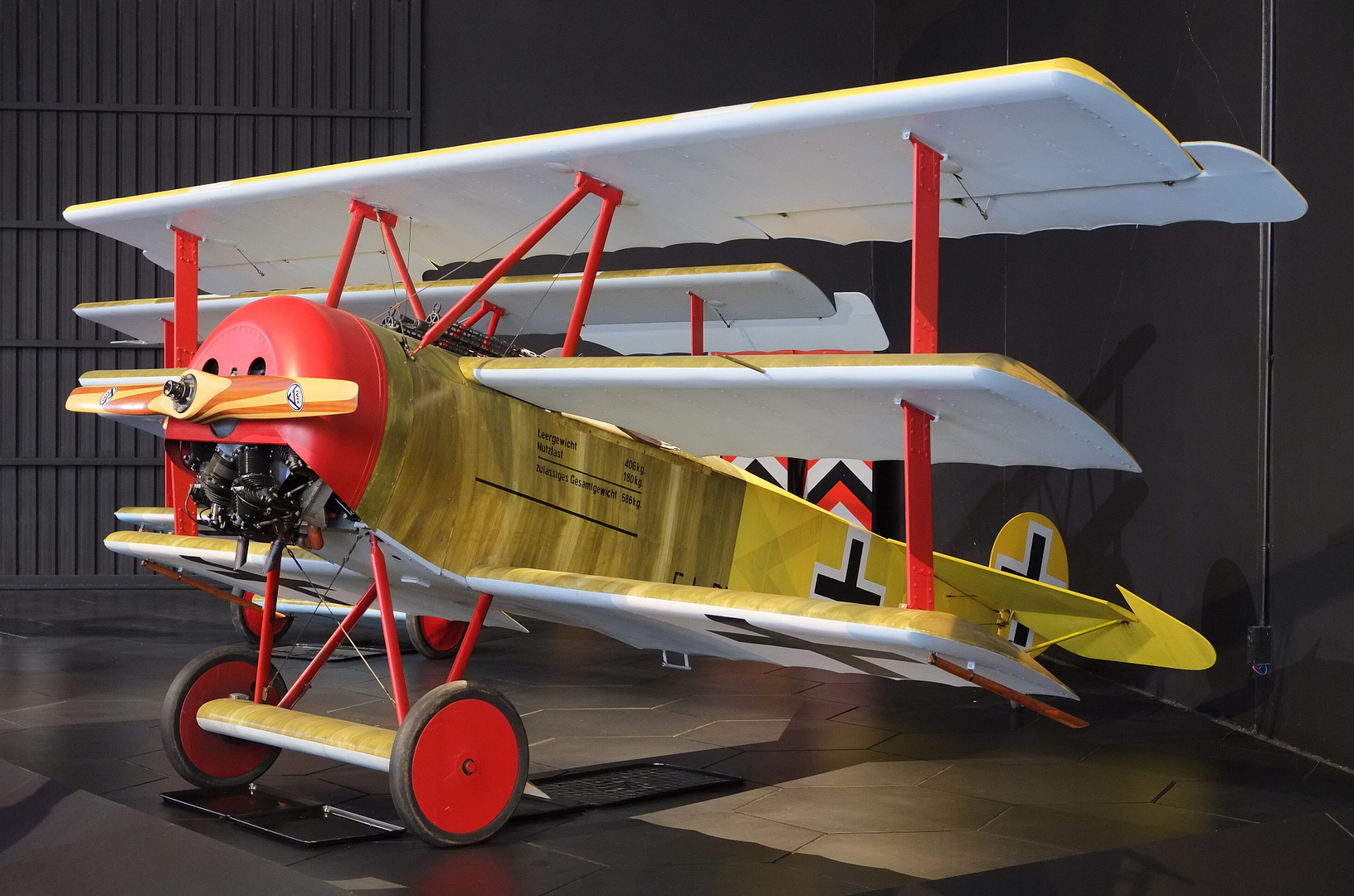 Fokker Dr.I Triplane replica at the Omaka museum