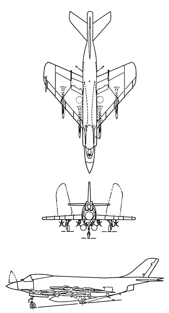 An F3H-2M Demon, the dedicated Sparrow missile-armed variant that made it a true all-weather interceptor.