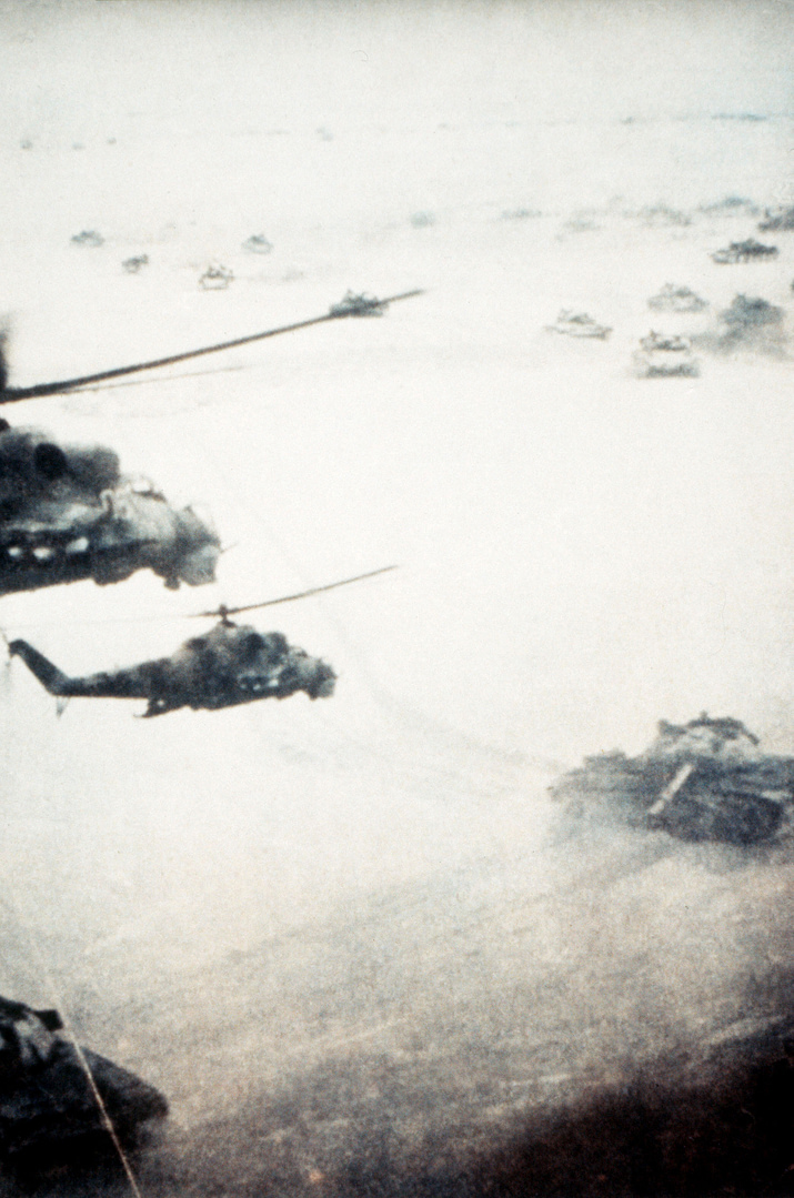 Soviet helicopters and armour during the SovietAfghan War, where the Hind earned its fearsome reputation.