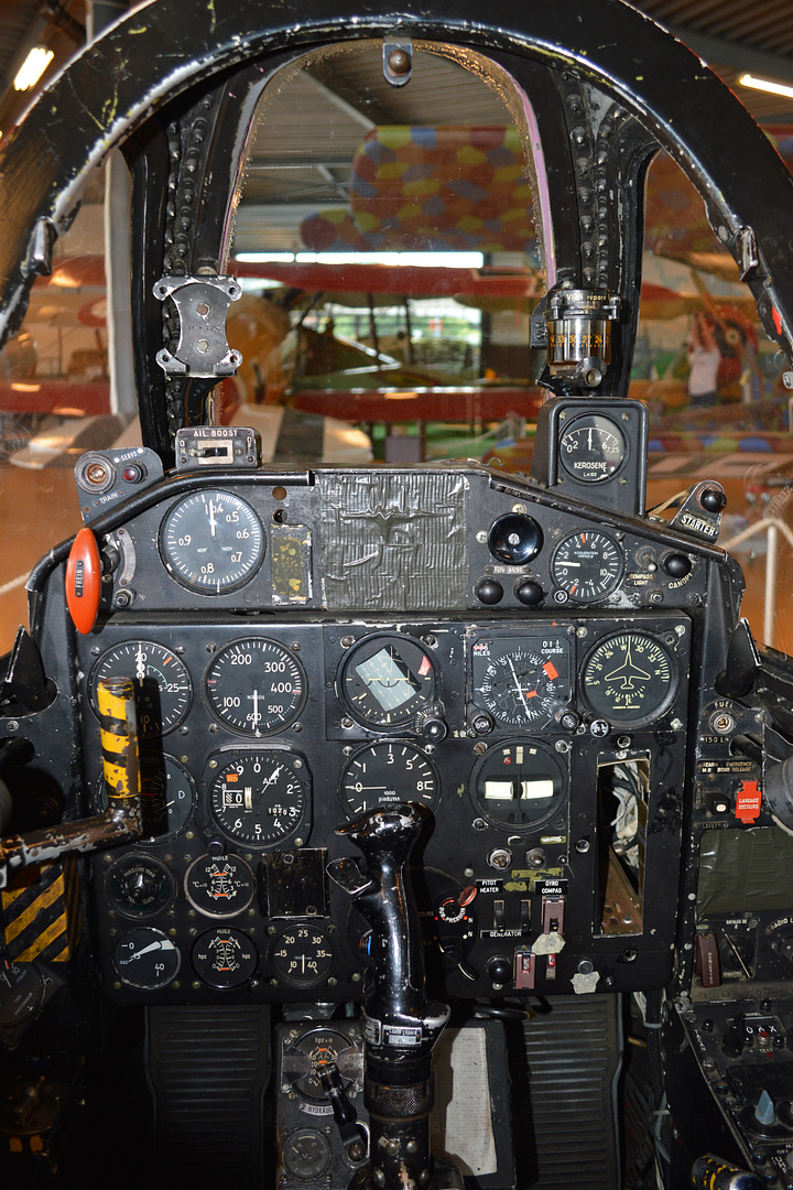 The front cockpit of a Magister the office where countless pilots made their first jet flight.