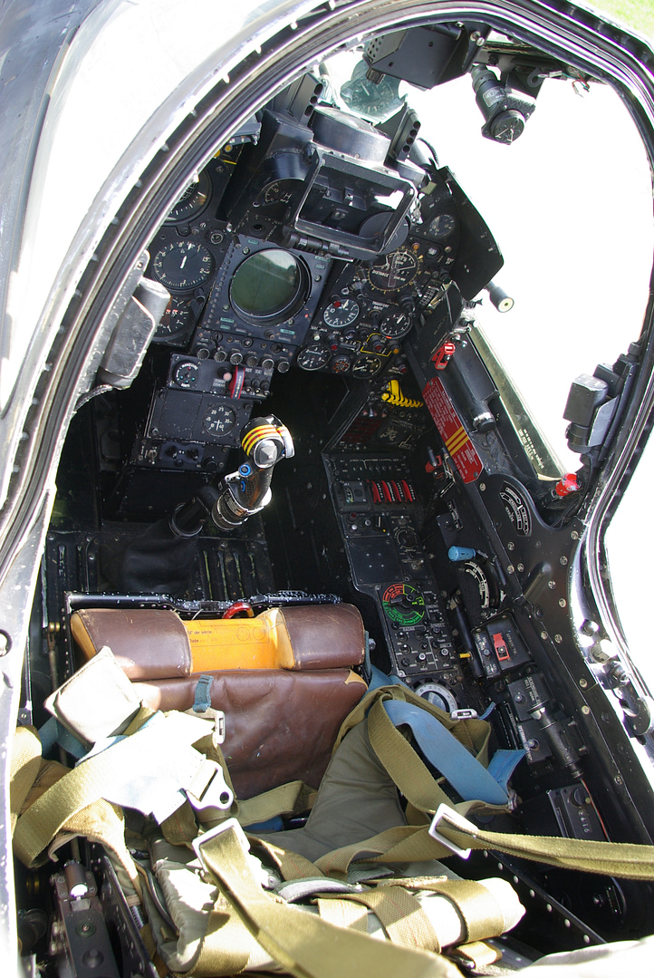 Inside the office: the cockpit of a Mirage IIIE.