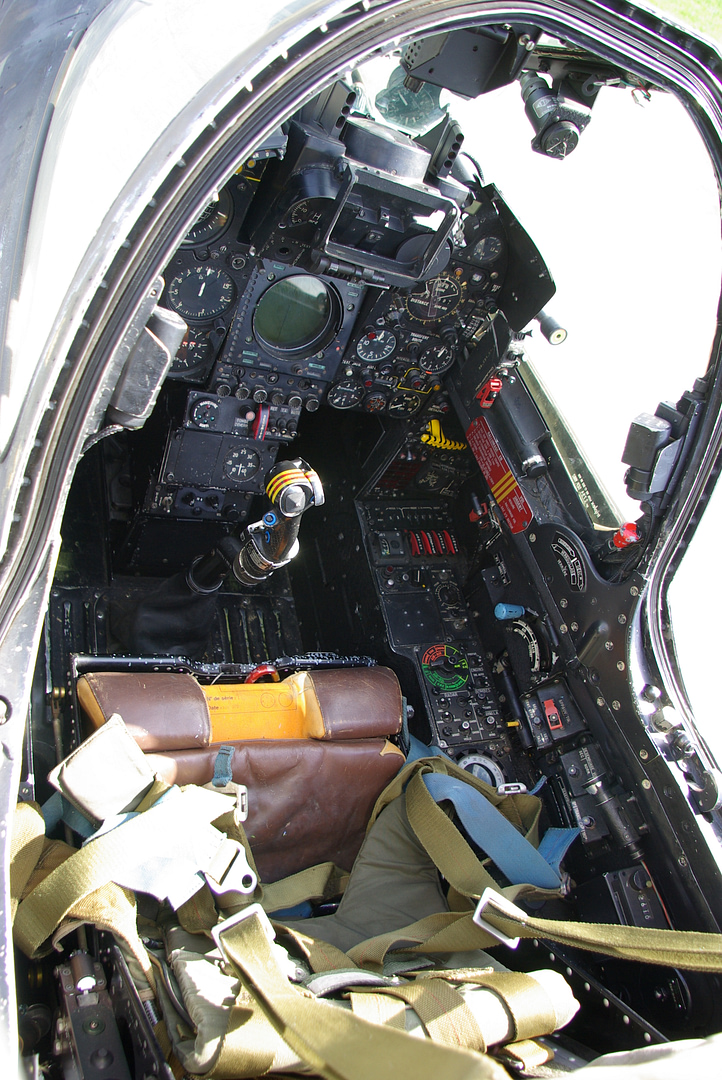 Inside the office: the cockpit of a Mirage IIIE.