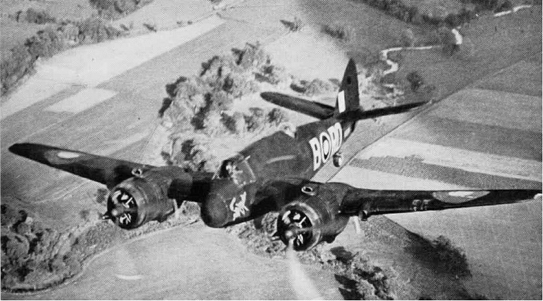 Bristol Beaufighter in flight